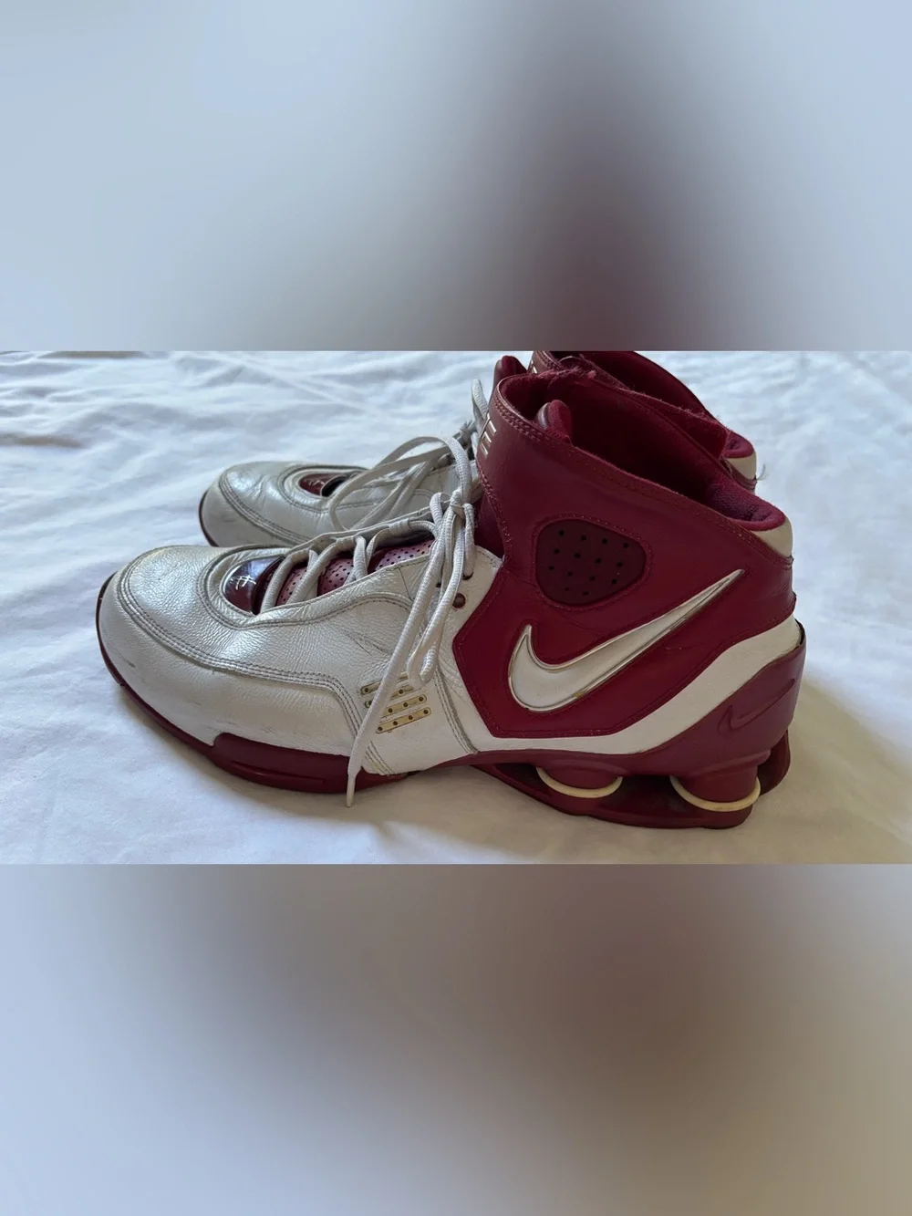 Nike Shox Elite TB White Red Basketball Shoes Men’s US 13 EU 47.5 314184-117 Y2K